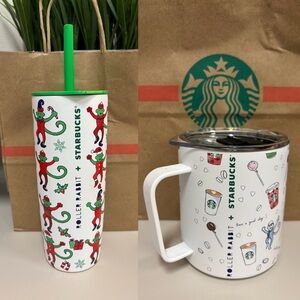 Starbucks x Roller Rabbit Stainless Steel Tumbler Duo 2025 Holiday Ltd Edition